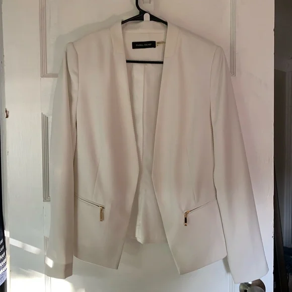 Ivanka Trump Jackets Coats White Ivanka Trump Blazer Poshmark